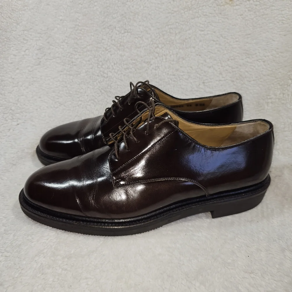 Cole Haan Mens 11 Shoes Calhoun Dress Oxford Split Toe Brown Burgundy Leather‎
